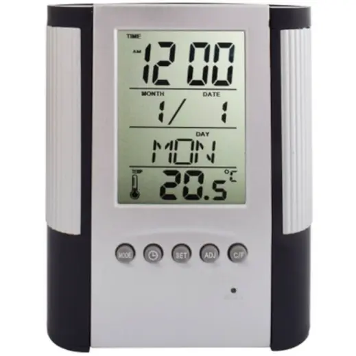 Clock Stationery Holder Front